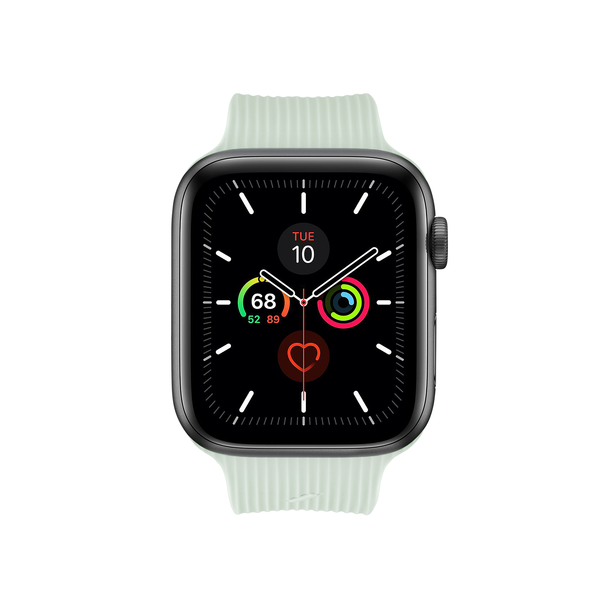 Apple Watch (42/44/SE/45/46/49mm) Native Union Curve Strap Green Silikone Rem - Grøn