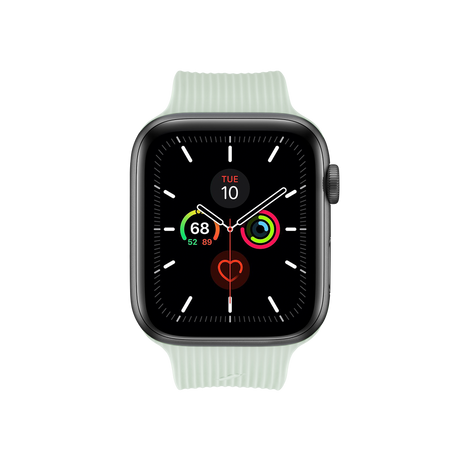 Apple Watch (42/44/SE/45/46/49mm) Native Union Curve Strap Green Silikone Rem - Grøn