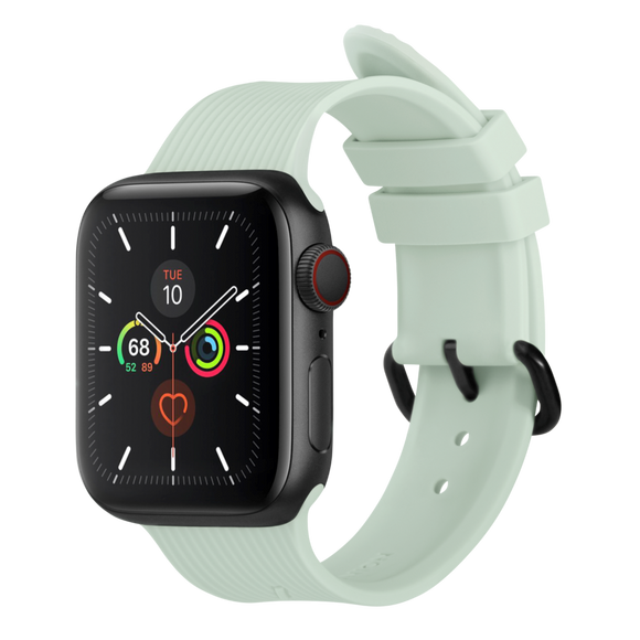 Apple Watch (38/40/SE/41/42mm) Native Union Curve Strap Sage Silikone Rem - Grøn