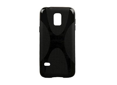 Samsung Galaxy S5 Mini Fleksibel Plast X-Line Cover - Sort