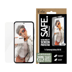 SAFE by PanzerGlass Samsung Galaxy A36 (5G) Ultra-Wide Fit Skærmbeskyttelsesglas m. Easy Aligner - Gennemsigtig
