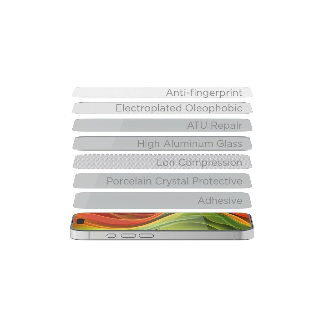iPhone 18 Pro Mobile Origin Screen Guard Skærmbeskyttelsesglas m. Easy Applicator - 2 Stk. - Gennemsigtig