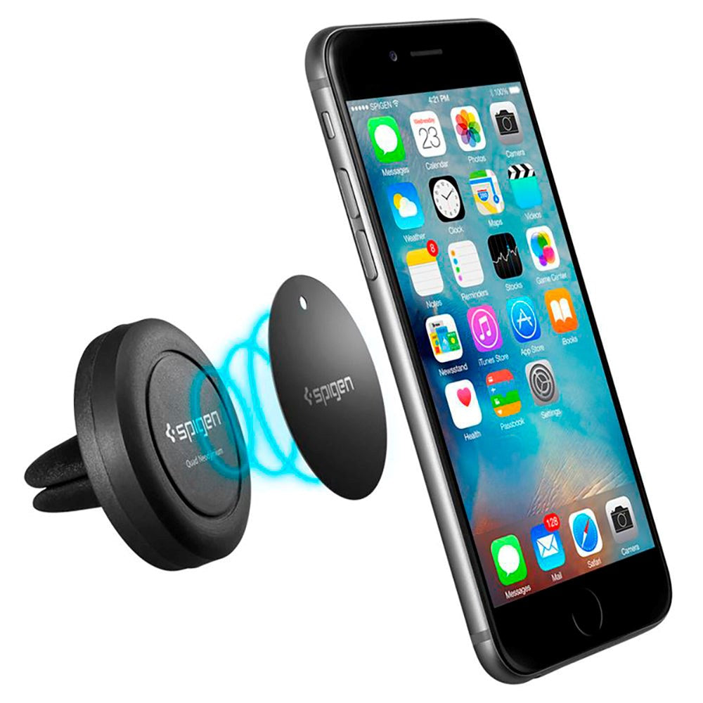 Spigen Magnetisk Mobilholder til Ventilationsanlæg - Sort