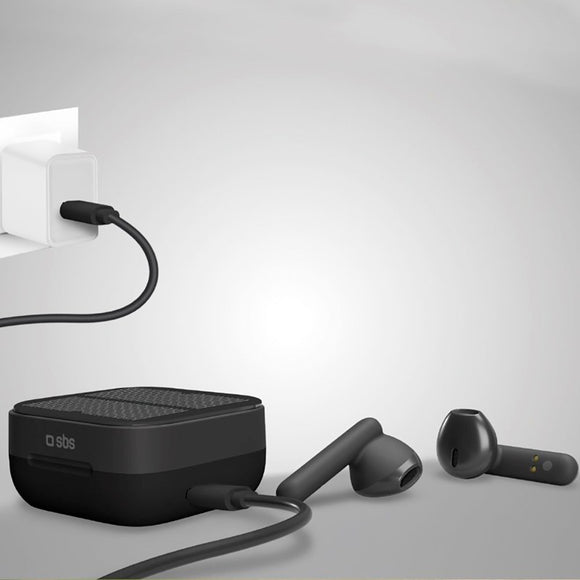 SBS Kobo Solar Twin True Wireless In-Ear Høretelefoner m. Solcelleopladning - Sort