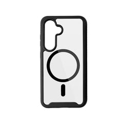 Samsung Galaxy S26 Spello Mag+ Rugged Case - MagSafe Kompatibel - Gennemsigtig / Sort