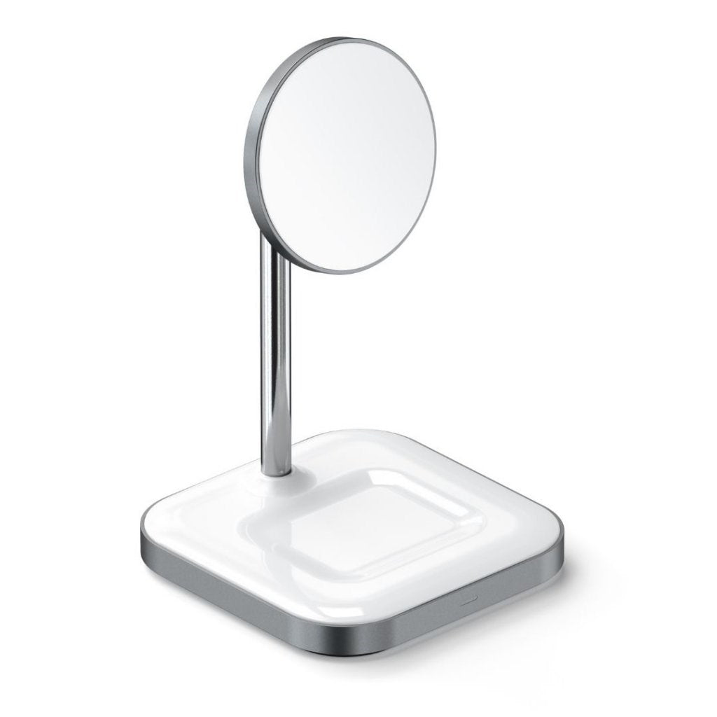Satechi 15W Magnetic 2-in-1 Wireless Charging Stand - MagSafe Kompatibel - Hvid