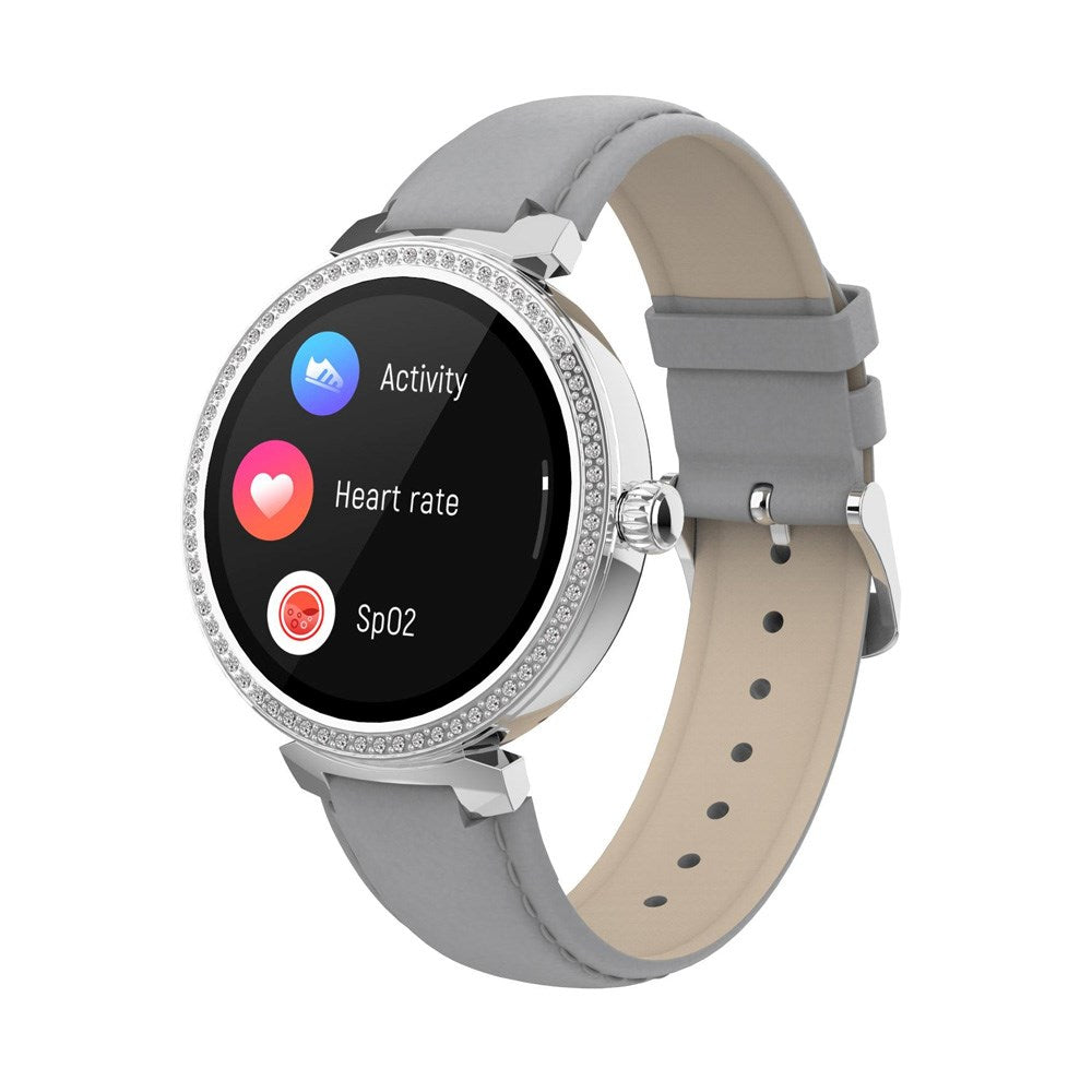 Denver SWC-342 Bluetooth Smartwatch m. Sundheds- og Fitnesstracker - Kunstlæder Rem - Sølv
