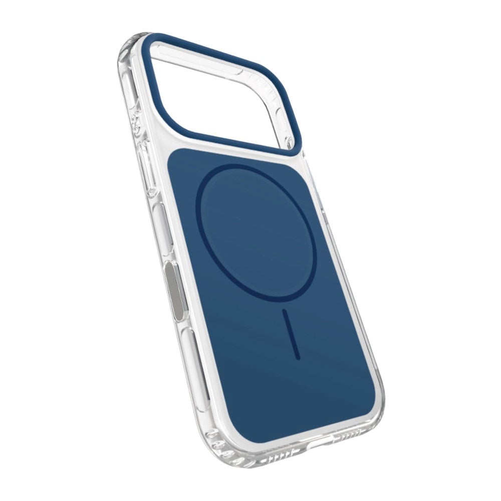 iPhone 18 Pro SBS Block Mag Cover - MagSafe Kompatibel - Blå / Gennemsigtig