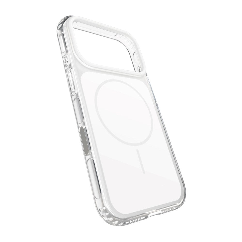 iPhone 18 Pro SBS Block Mag Cover - MagSafe Kompatibel - Hvid / Gennemsigtig