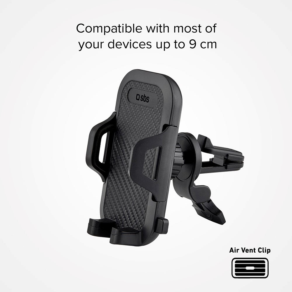 SBS Minnesota Mobilholder til Ventilation - Max Mobil: 90mm - Sort