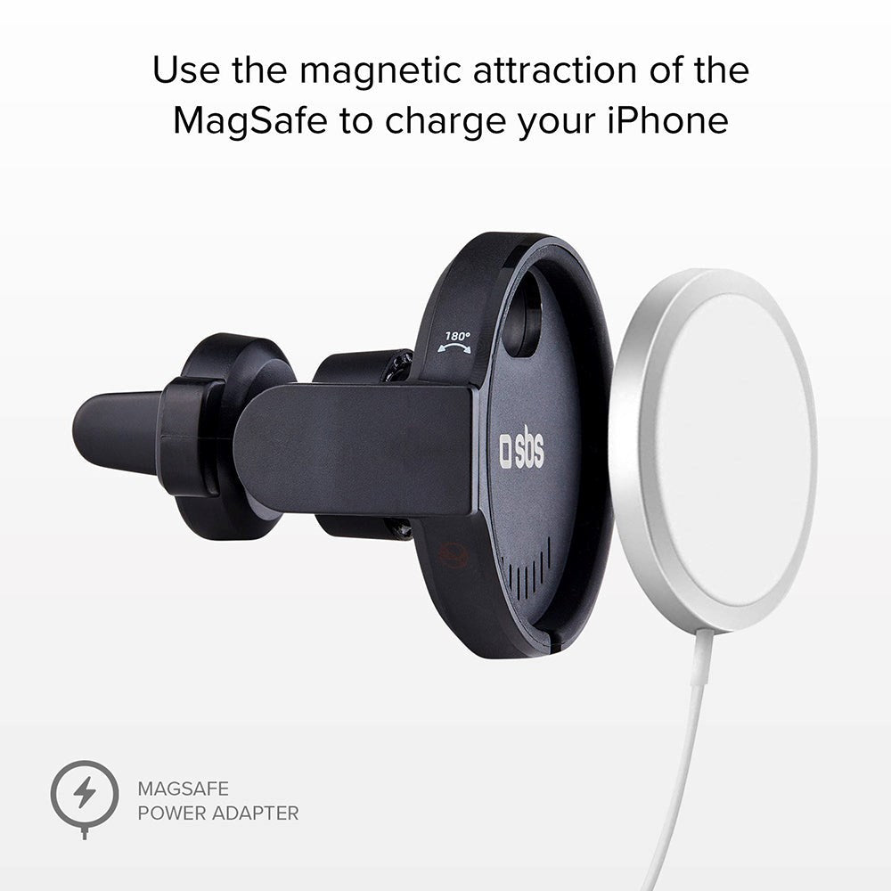 SBS Mobilholder Kompatibel med MagSafe Oplader - Sort