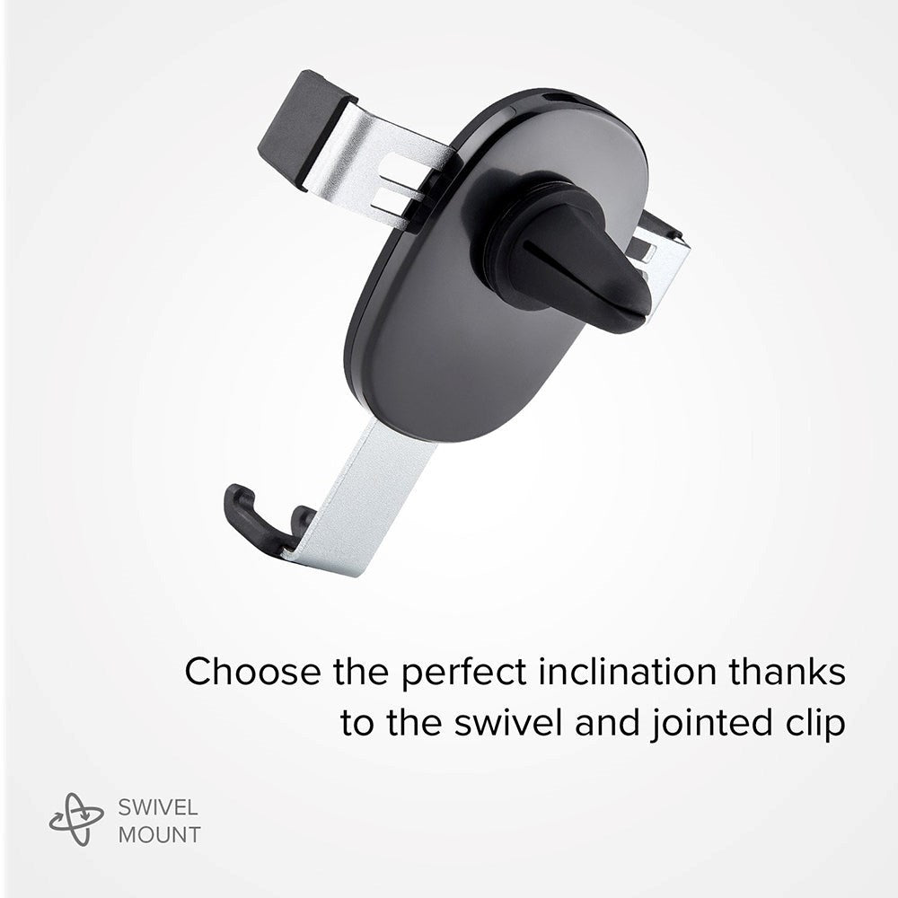 SBS Gravity Mobilholder til Ventilationsudgang - Max Mobil: 85mm - Sort