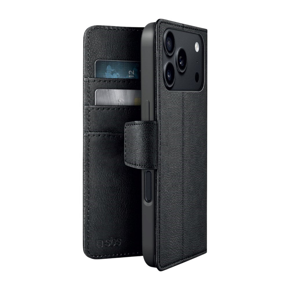iPhone 18 Pro Max SBS Wallet Classic Mag Flip Cover - MagSafe Kompatibel - Sort