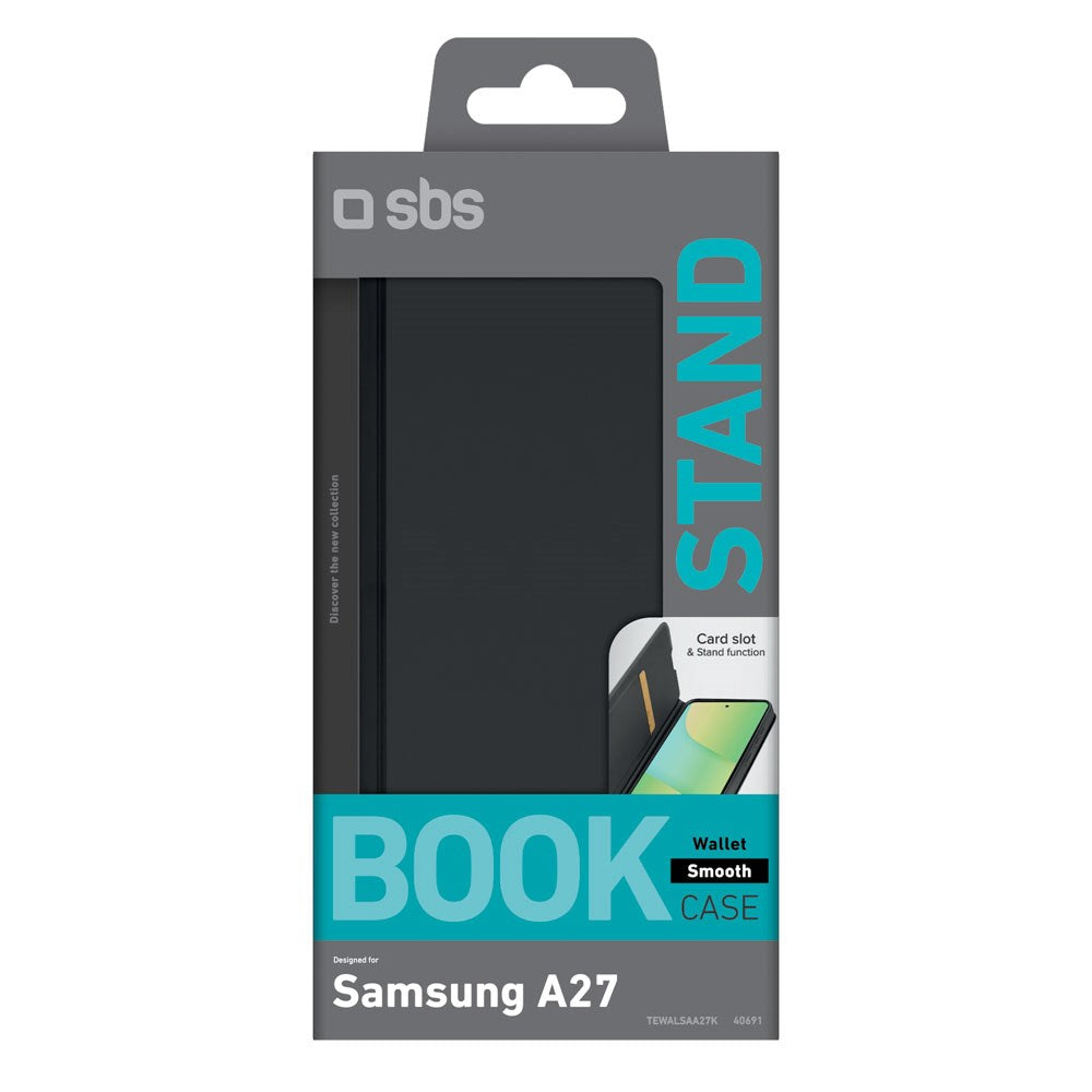 Samsung Galaxy A27 SBS Wallet Smooth Flip Cover - Sort
