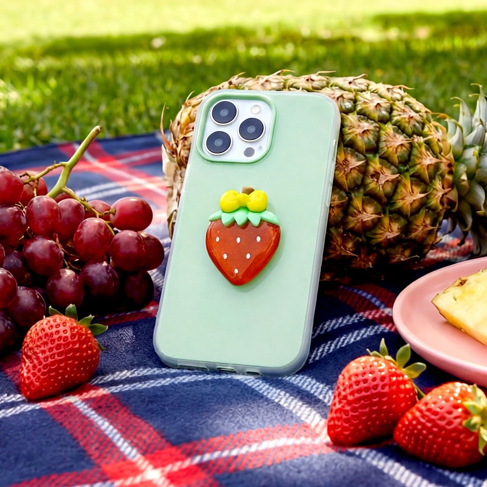 iPhone 16 Pro TFO 3D Frugt Cover - Jordbær
