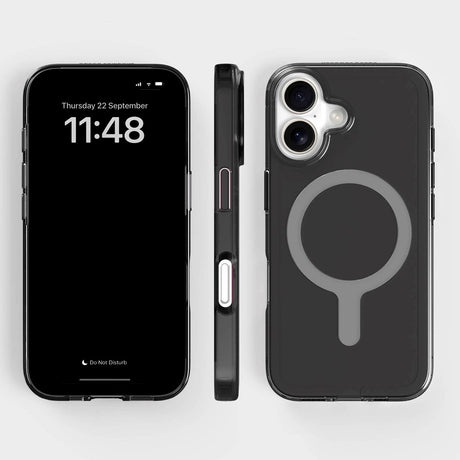agood company iPhone 16 CLRPRTCT 100% Genbrugs Plastik Cover - Transparent / Tinted Black