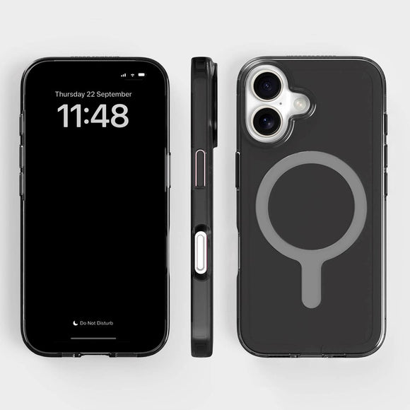 agood company iPhone 16 CLRPRTCT 100% Genbrugs Plastik Cover - Transparent / Tinted Black