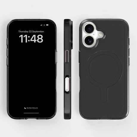 agood company iPhone 16 CLRPRTCT 100% Genbrugs Plastik Cover - Transparent / Tinted Black