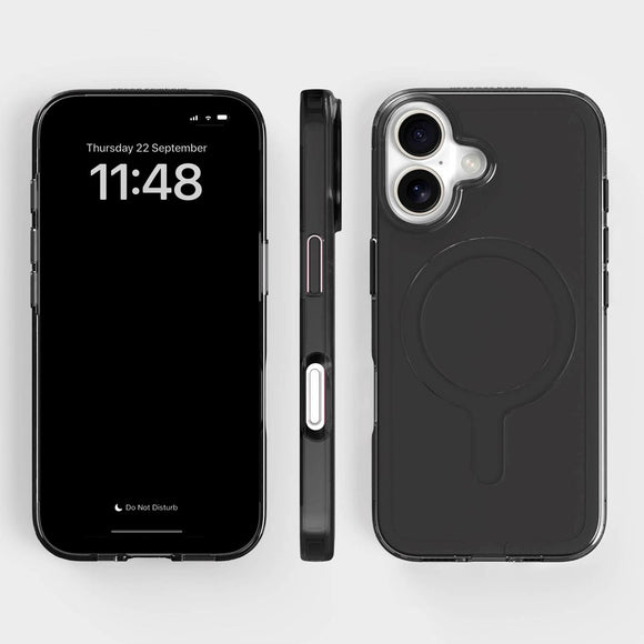 agood company iPhone 16 CLRPRTCT 100% Genbrugs Plastik Cover - Transparent / Tinted Black