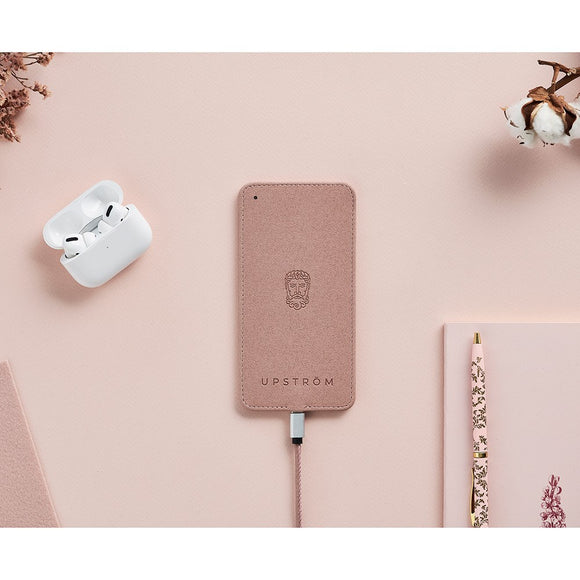 UPSTRÖM LÄDER Qi Fast Trådløs Oplader 10W - Lyserød