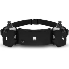 Sports Løbebælte m. Lomme & 2 Drikkedunke - Sort