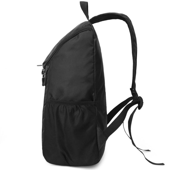 Vandafvisende 20L Nylon Rygsæk (42 x 28cm) - Sort