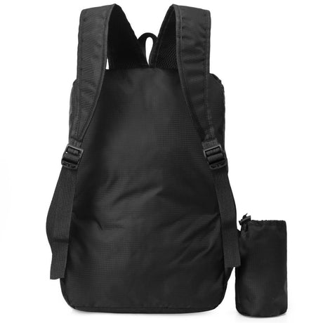 Vandafvisende 20L Nylon Rygsæk (42 x 28cm) - Sort
