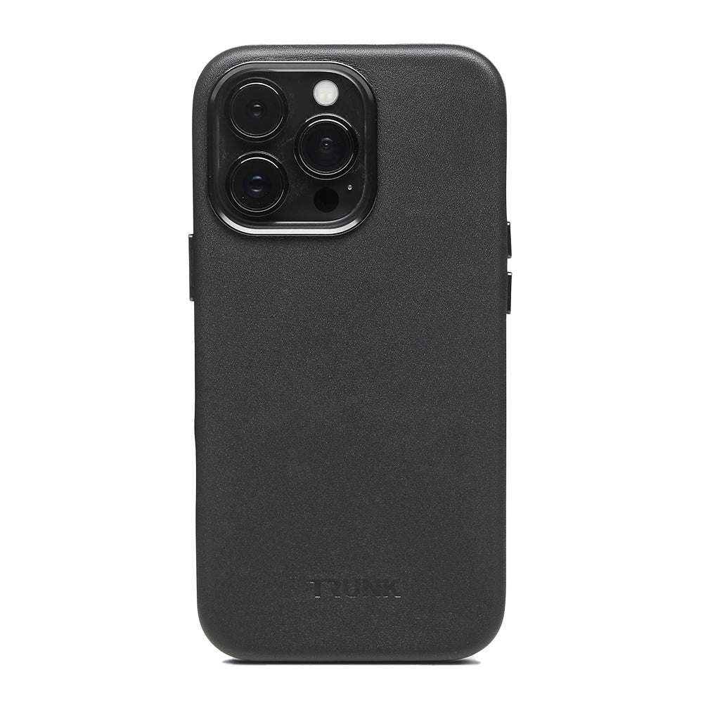 iPhone 13 Pro Max Trunk Ægte Læder Cover - Sort