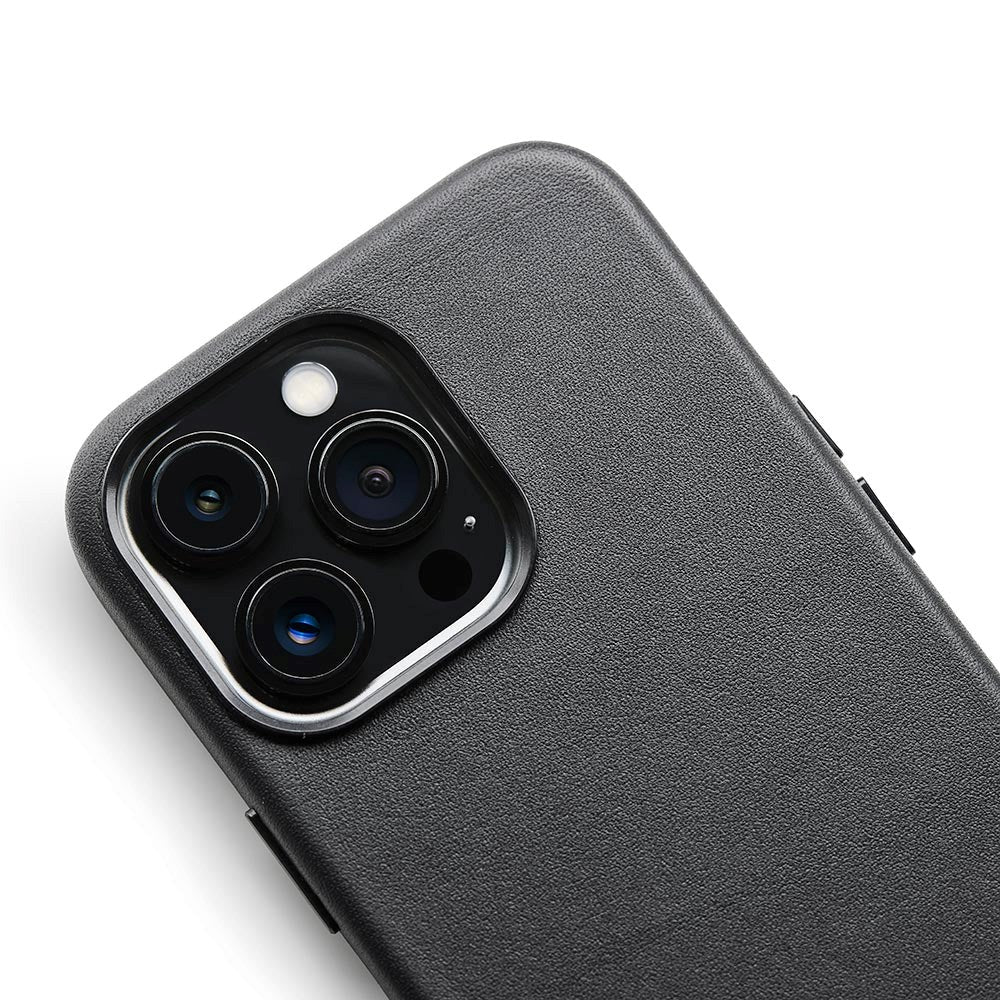 iPhone 13 Pro Max Trunk Ægte Læder Cover - Sort