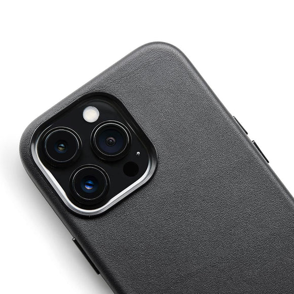 iPhone 13 Pro Max Trunk Ægte Læder Cover - Sort