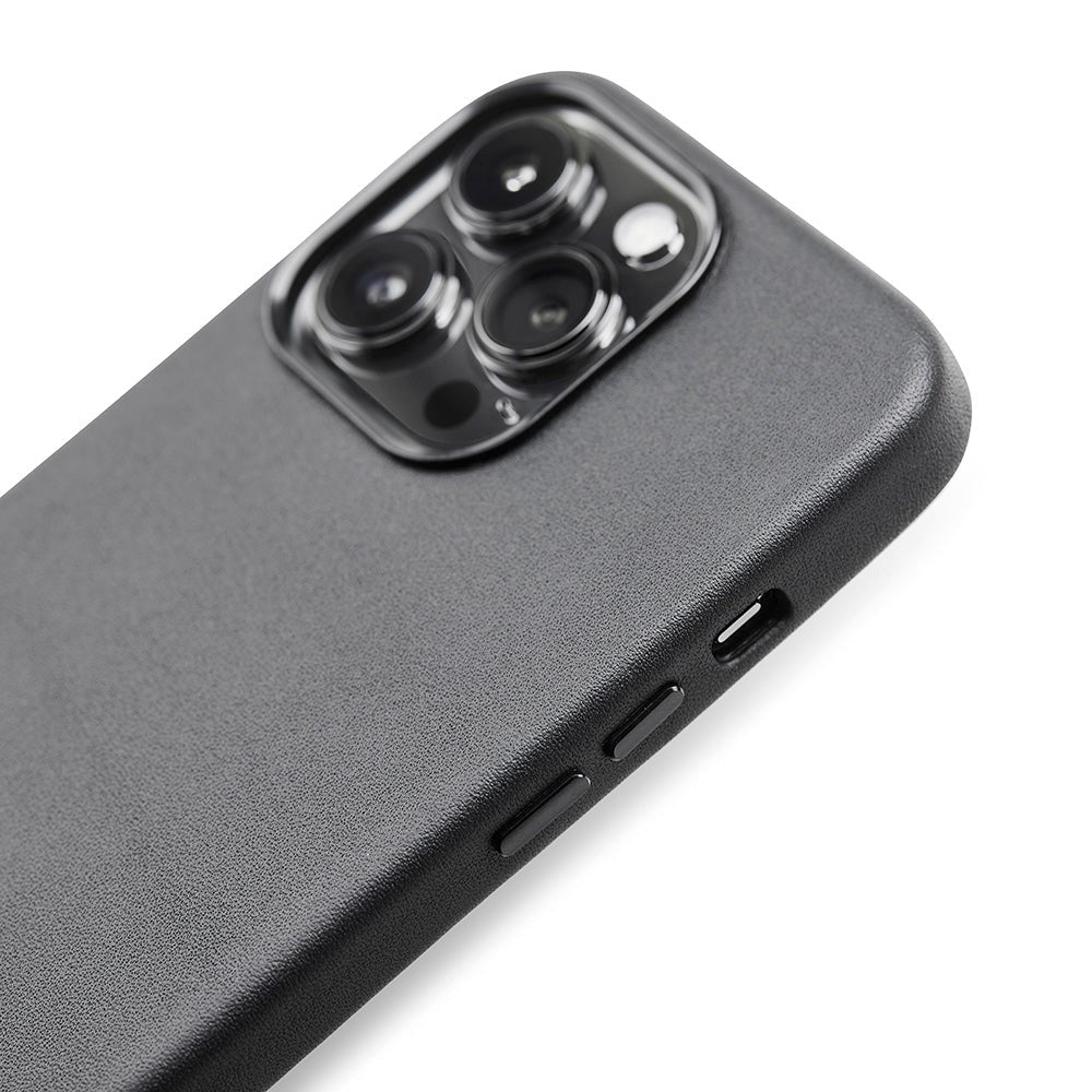 iPhone 13 Pro Max Trunk Ægte Læder Cover - Sort