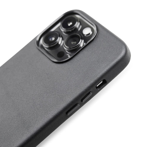iPhone 13 Pro Max Trunk Ægte Læder Cover - Sort