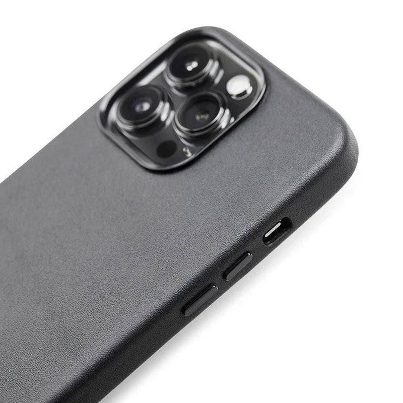 iPhone 13 Pro Trunk Ægte Læder Cover - Sort