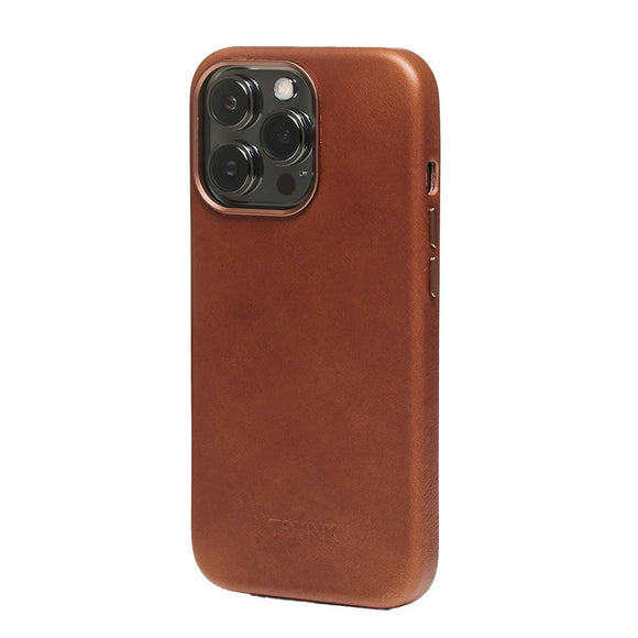 iPhone 13 Pro Max Trunk Ægte Læder Cover - Brun