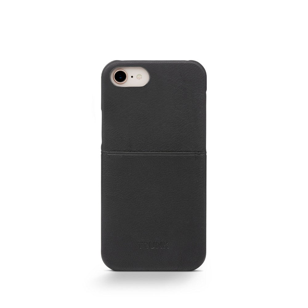 Trunk iPhone 11 Pro / XS / X Ægte Læder Cover m. Kortlomme - Sort