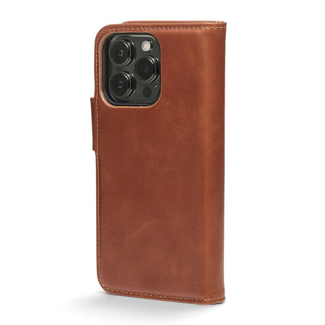 iPhone 13 Pro Max Trunk 2-i-1 Ægte Læder Cover m. Pung - Brun