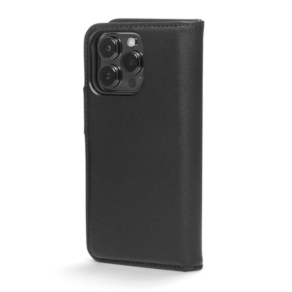 iPhone 13 Pro Trunk 2-i-1 Ægte Læder Cover m. Pung - Sort