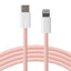 Xceed Braided USB-C til Lightning Kabel PD 60W - 1m - Lyserød