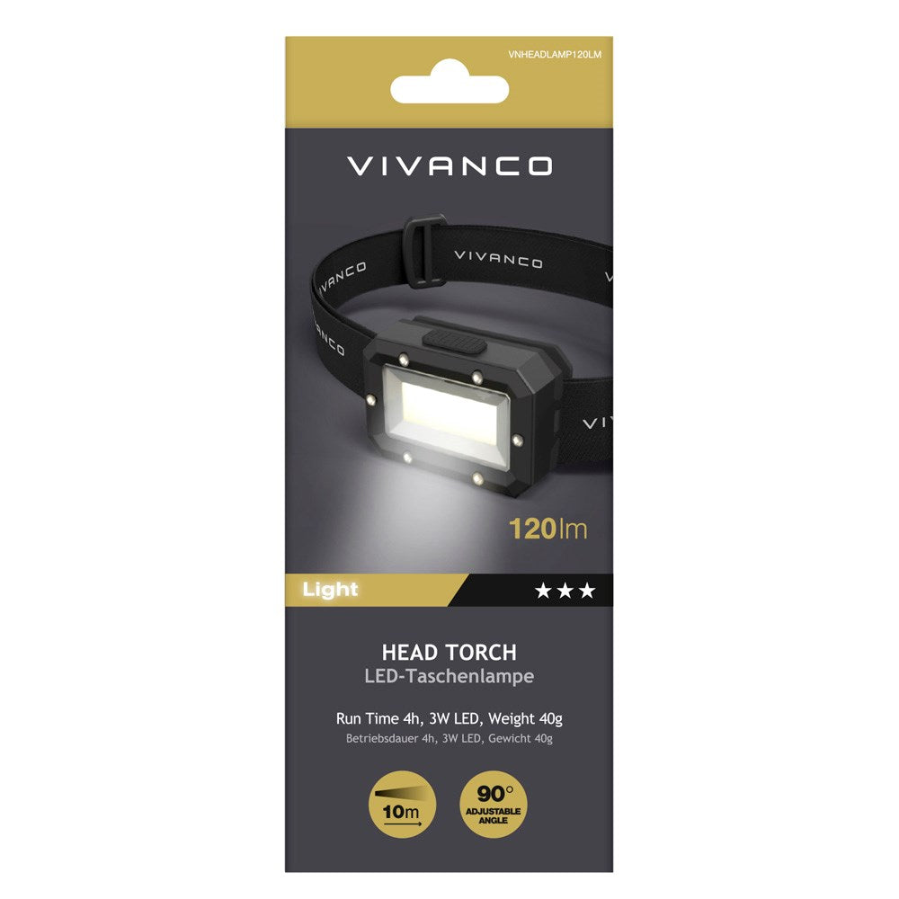 Pandelampe 3W 120lm - Sort