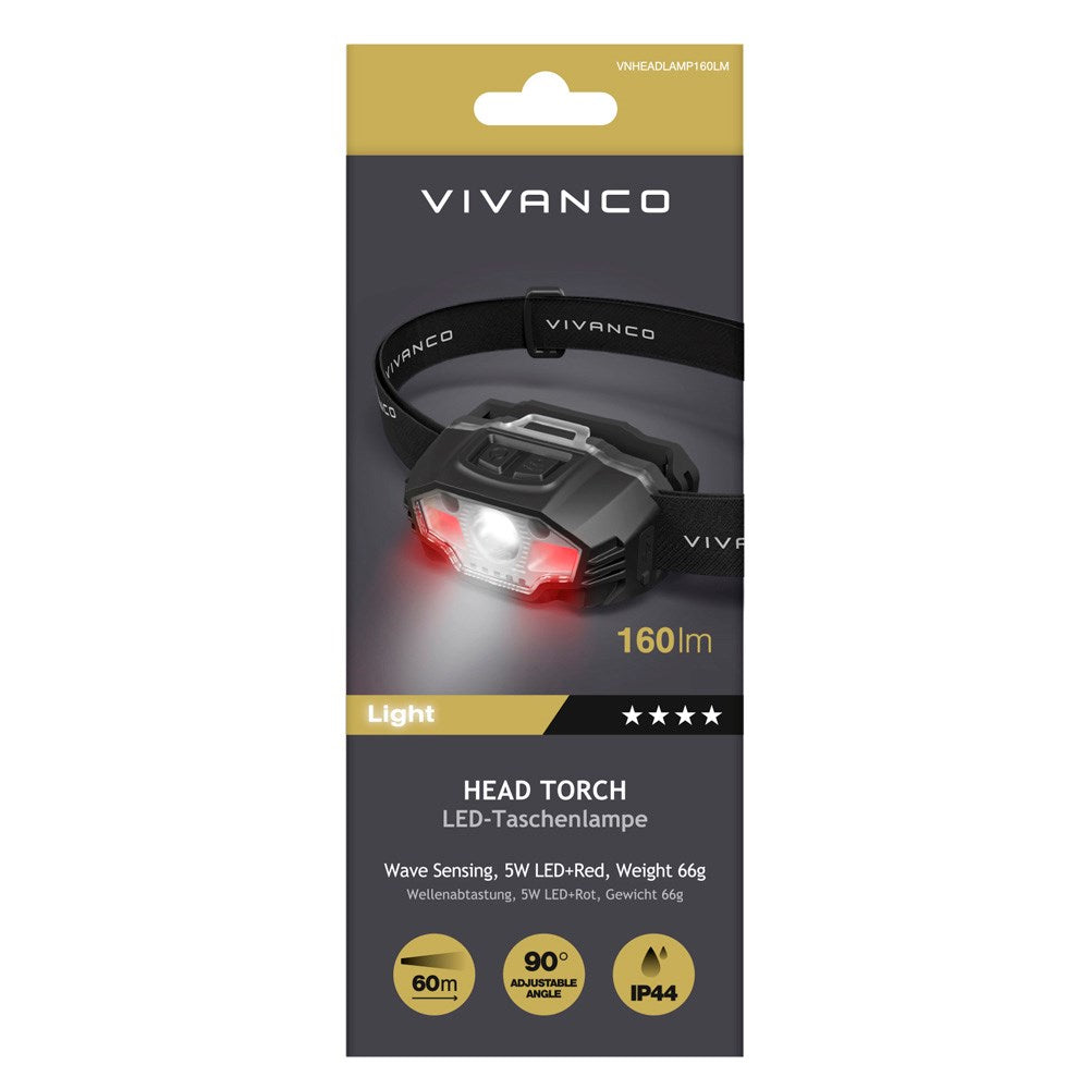 Pandelampe 5W 160lm - Sort