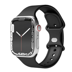 Apple Watch (38/40/SE/41/42mm) Vonmählen Classic Band Silikone Rem - Sort