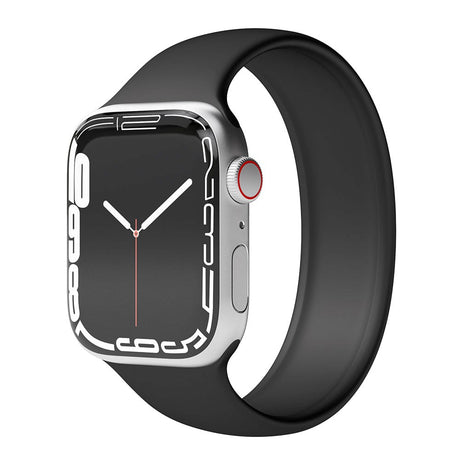 Apple Watch (42/44/SE/45/46/49mm) Vonmählen Solo Loop Small Silikone Rem - Sort