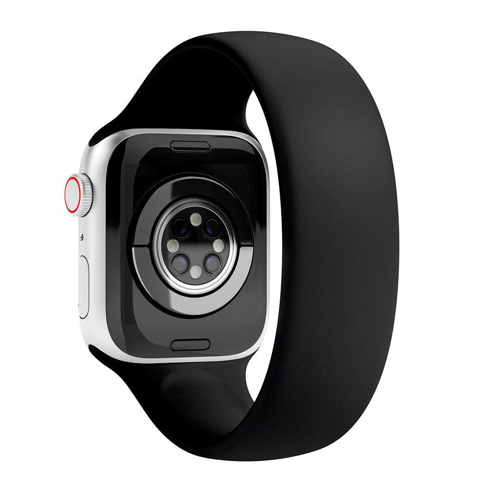 Apple Watch (38/40/SE/41/42mm) Vonmählen Solo Loop Large Silikone Rem - Sort