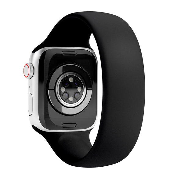 Apple Watch (38/40/SE/41/42mm) Vonmählen Solo Loop Large Silikone Rem - Sort