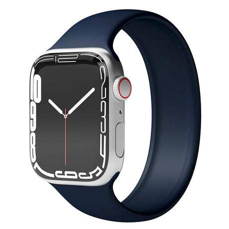 Apple Watch (38/40/SE/41/42mm) Vonmählen Solo Loop Large Silikone Rem - Blå