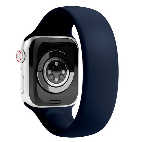 Apple Watch (38/40/SE/41/42mm) Vonmählen Solo Loop Large Silikone Rem - Blå