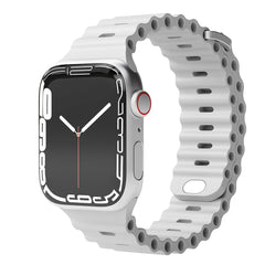 Apple Watch (38/40/SE/41/42mm) Vonmählen Wave Band Silikone Rem - Grå