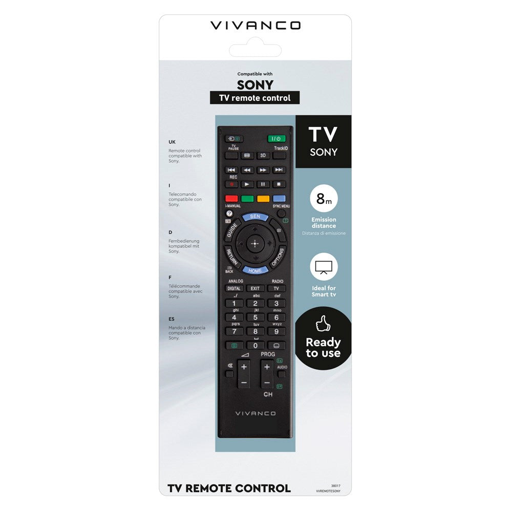 Vivanco Sony Fjernbetjening til Fjernsyn - Sort