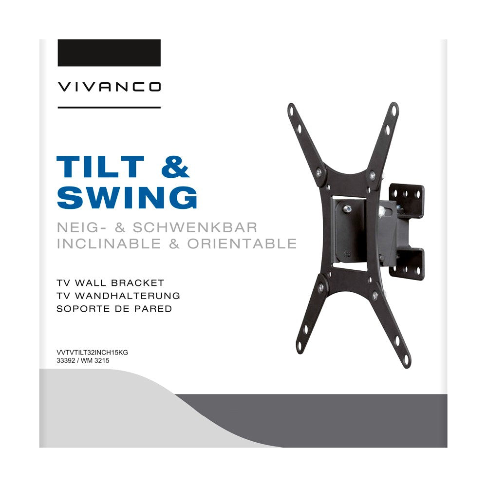 Vivanco TV Vægbeslag - 15kg / 43" - Sort