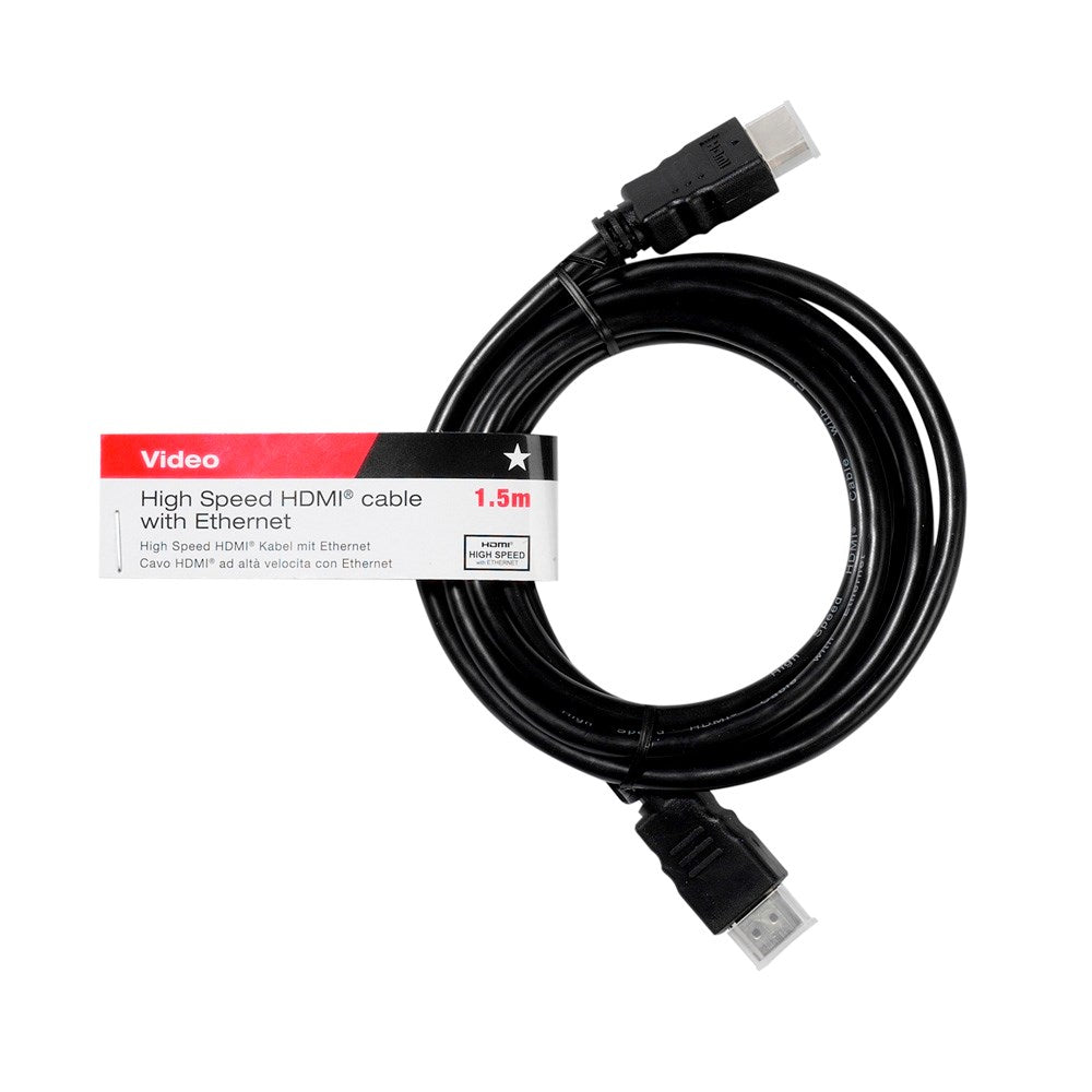 Vivanco HDMI Kabel (Han til Han) m. Ethernet - 1.5m - Sort